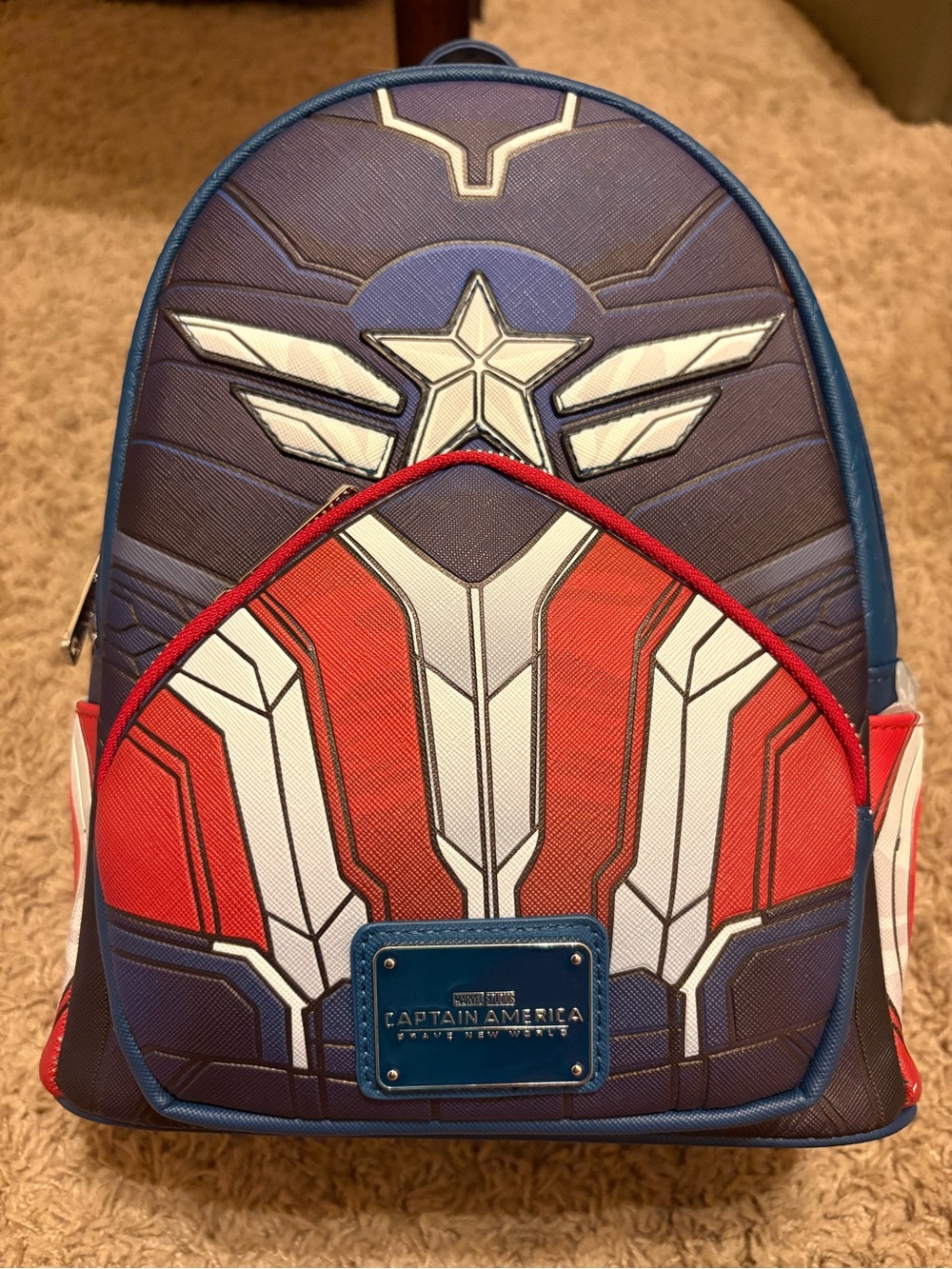 Loungefly Captain America Themed Backpack - Blue & Red